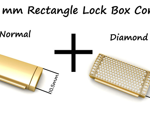 10 and half mm Rectangular Lock Box Combo of Plain and Diamond 3D-printmodel