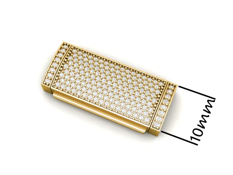 10 mm Rectangular Lock Box Combo of Plain and Diamond 3D Print Model