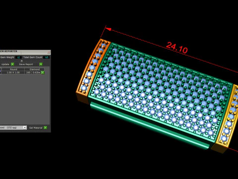 10 mm Rectangular Lock Box Combo of Plain and Diamond 3D Print Model
