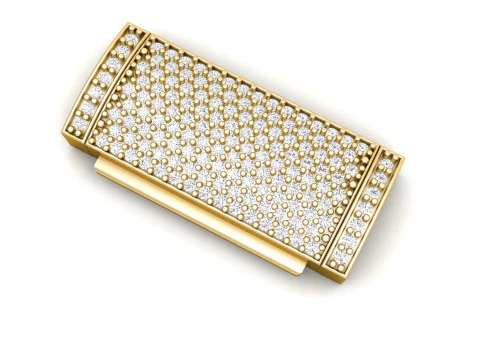 11 mm Rectangular Lock Box Combo of Plain and Diamond 3D Print Model