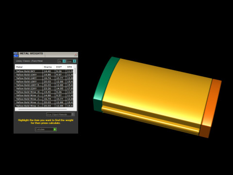 12 and half mm Rectangular Lock Box Combo of Plain and Diamond 3Dプリントモデル