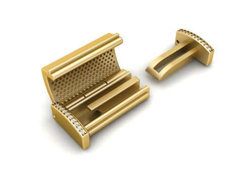 12 and half mm Rectangular Lock Box Combo of Plain and Diamond 3Dプリントモデル