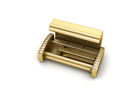 12mm Rectangular Lock Box Combo of Plain and Diamond 3D Print Model
