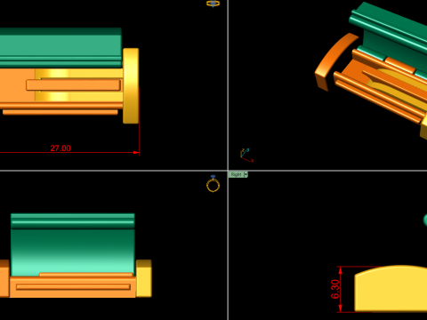 13mm Rectangular Lock Box Combo of Plain and Diamond 3Dプリントモデル