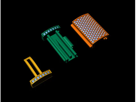 13mm 長方形ロックボックス プレーンとダイヤモンドの組み合わせ 3Dプリントモデル