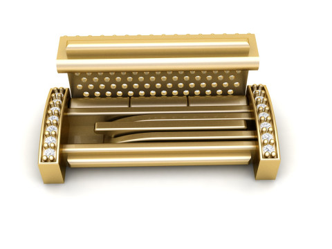14 mm Rectangular Lock Box Combo of Plain and Diamond 3Dプリントモデル