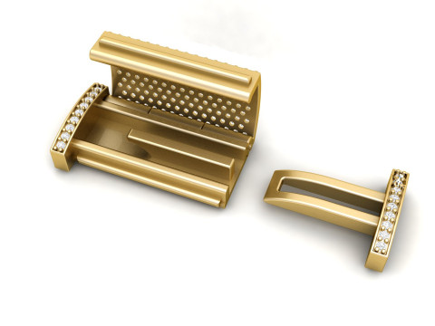 15mm Rectangular Lock Box Combo of Plain and Diamond Modelo de Impressão 3D
