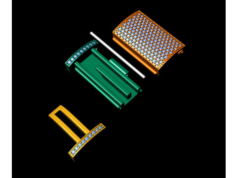 15mm Rectangular Lock Box Combo of Plain and Diamond Modelo de Impressão 3D