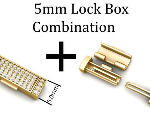 5 mm Diamond and Plain Lock Combination Collection 3D-printmodel