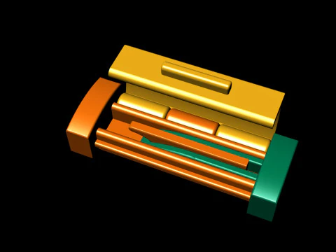 5 mm Diamond and Plain Lock Combination Collection 3D Print Model