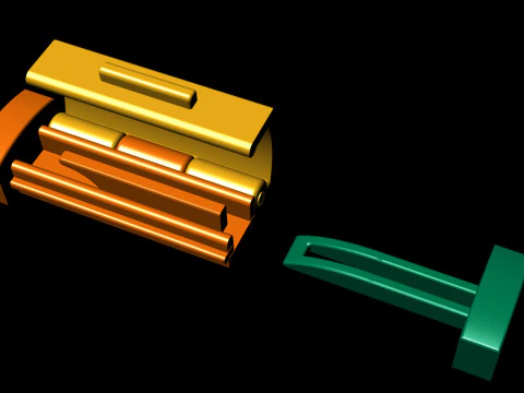 5 mm Diamond and Plain Lock Combination Collection 3D Print Model