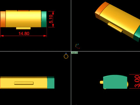 5 mm Diamond and Plain Lock Combination Collection 3D Print Model