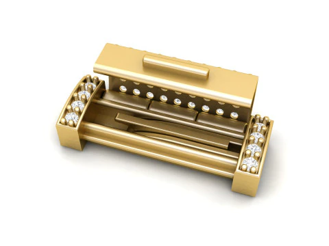 5 mm Diamond and Plain Lock Combination Collection 3D Print Model