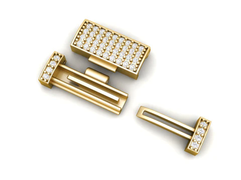 5 mm Diamond and Plain Lock Combination Collection 3D Print Model