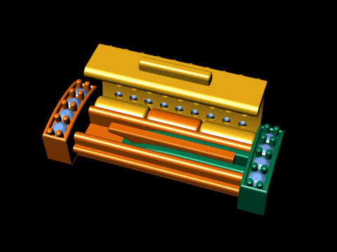 5 mm Diamond and Plain Lock Combination Collection 3D Print Model