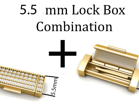 5 and half mm Diamond and Plain Lock Combination 3Dプリントモデル