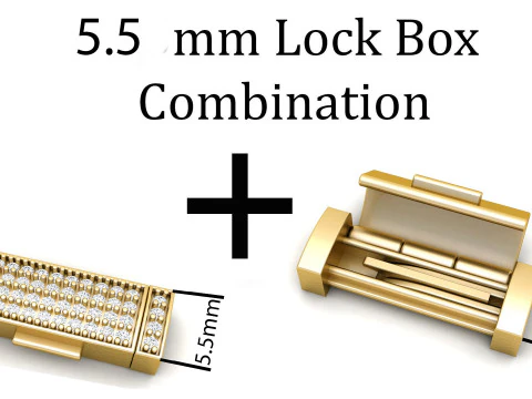 Combina&ccedil;&atilde;o de diamante e fechadura simples de 5 e meio mm Modelo de Impressão 3D