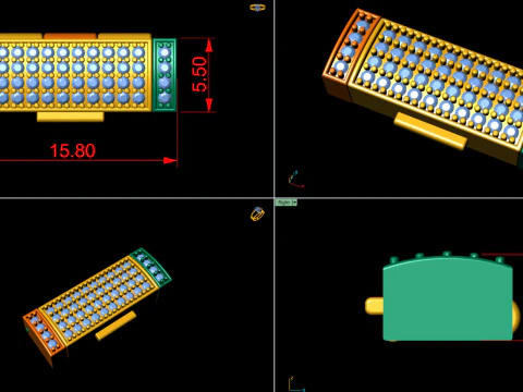 5.5 mm ダイヤモンドとプレーン ロックの組み合わせ 3Dプリントモデル