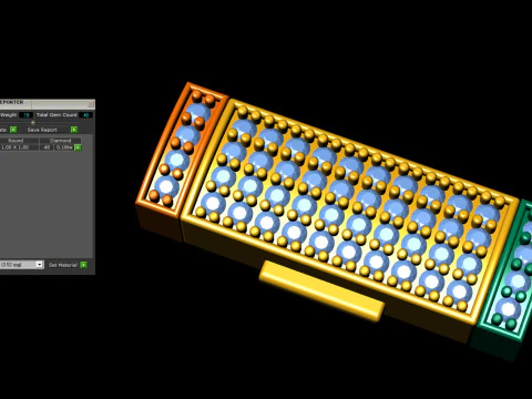 5.5 mm ダイヤモンドとプレーン ロックの組み合わせ 3Dプリントモデル