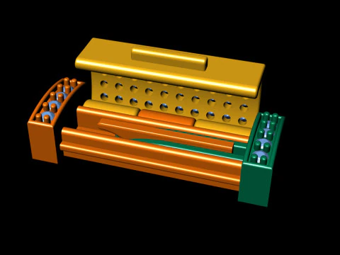 5.5 mm ダイヤモンドとプレーン ロックの組み合わせ 3Dプリントモデル