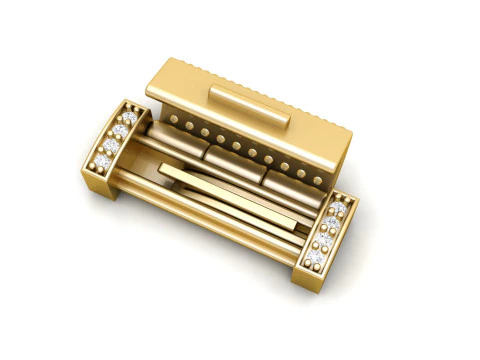 5.5 mm ダイヤモンドとプレーン ロックの組み合わせ 3Dプリントモデル