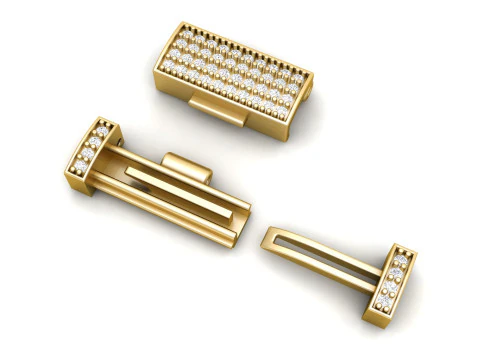 5.5 mm ダイヤモンドとプレーン ロックの組み合わせ 3Dプリントモデル