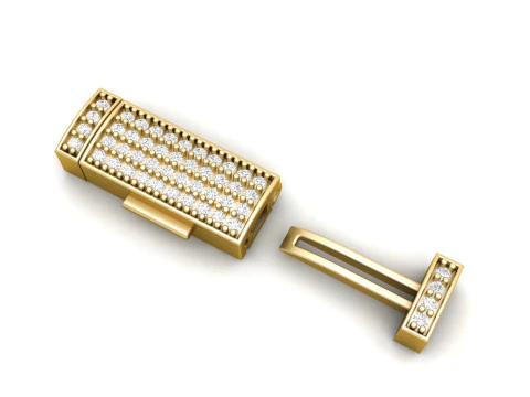 5.5 mm ダイヤモンドとプレーン ロックの組み合わせ 3Dプリントモデル