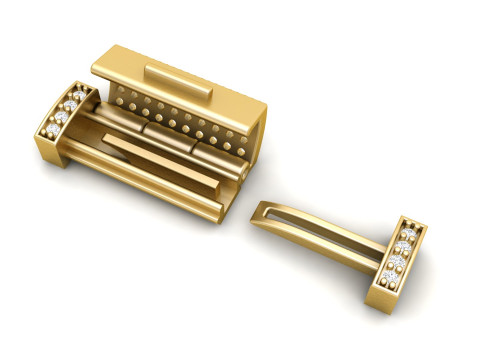 5 and half mm Diamond and Plain Lock Combination 3Dプリントモデル