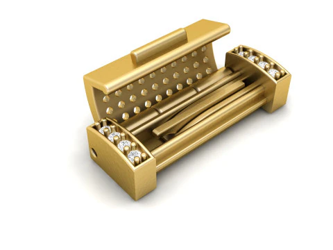 5.5 mm ダイヤモンドとプレーン ロックの組み合わせ 3Dプリントモデル