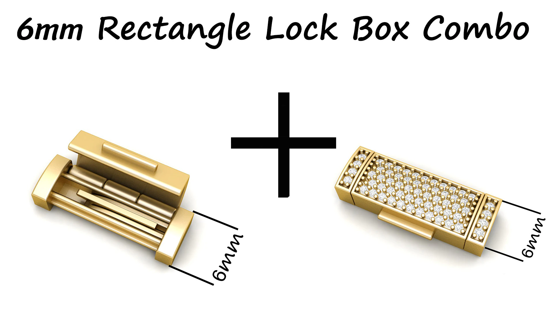 6 mm Rectangular Flip Lock Box Combination 3D Print Model .c4d .max .obj .3ds .fbx .stl .blend