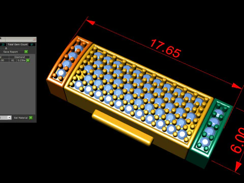 6 mm Rectangular Flip Lock Box Combination 3D Print Model