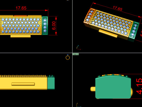 6 mm Rectangular Flip Lock Box Combination Modelo de Impressão 3D