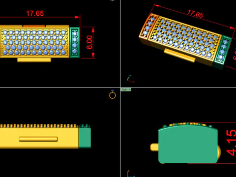6 mm Rectangular Flip Lock Box Combination 3D Print Model