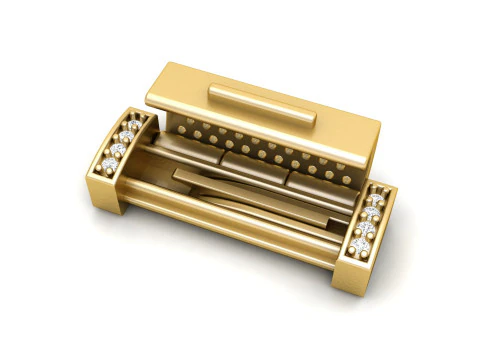 6 mm Rectangular Flip Lock Box Combination 3D Print Model