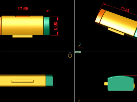 6 mm Rectangular Flip Lock Box Combination 3D Print Model