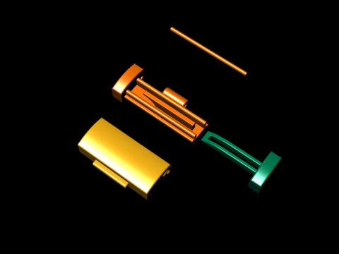 6 mm Rectangular Flip Lock Box Combination 3D Print Model
