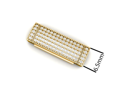 6 and half mm Diamond and Plain Lock Combination 3Dプリントモデル