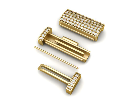6 and half mm Diamond and Plain Lock Combination 3Dプリントモデル
