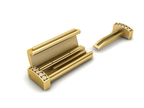 6 and half mm Diamond and Plain Lock Combination 3Dプリントモデル