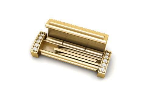 6 and half mm Diamond and Plain Lock Combination 3Dプリントモデル