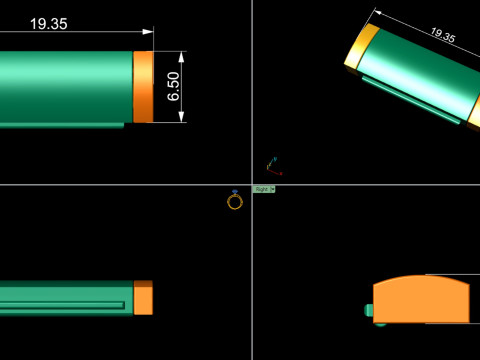 6 and half mm Diamond and Plain Lock Combination 3Dプリントモデル