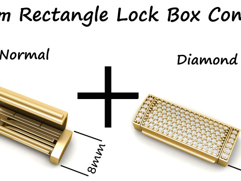 8 mm Rectangular Flip Lock Box Combination Modelo de impresión 3D
