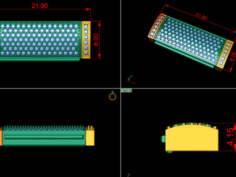 8 mm Rectangular Flip Lock Box Combination 3Dプリントモデル