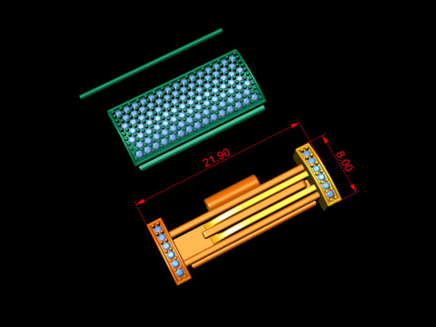 8 mm Rectangular Flip Lock Box Combination 3Dプリントモデル