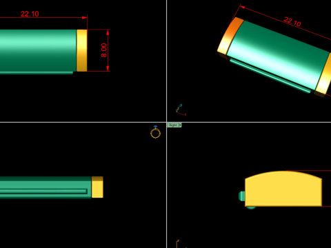 Jewellery Accessories Plain Gold Combination of 5 Sizes 3D-printmodel