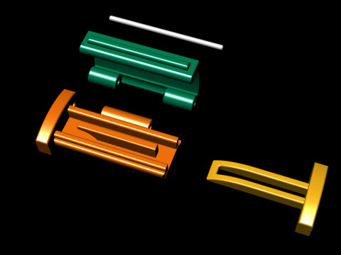 Jewellery Accessories Plain Gold Combination of 5 Sizes 3D-printmodel