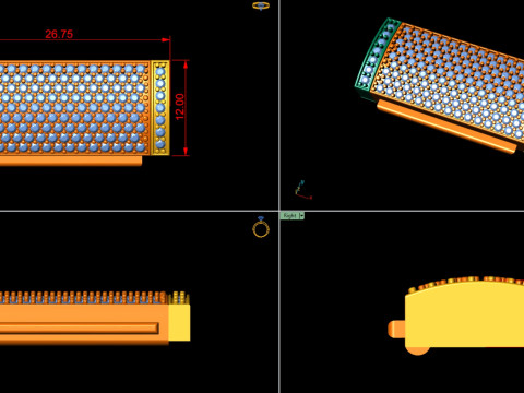Diamond Bracelet Lock Box Combination of 6 sizes Modello di stampa 3D