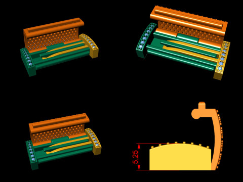 Diamond Bracelet Lock Box Combination of 6 sizes Modello di stampa 3D