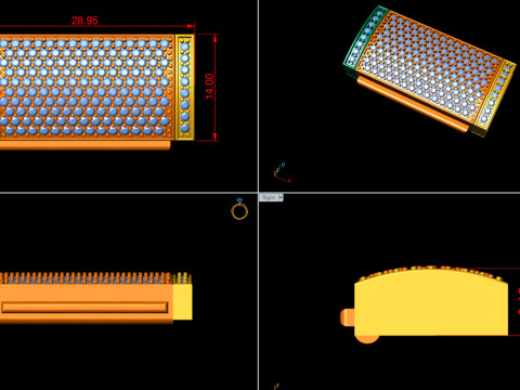 Diamond Bracelet Lock Box Combination of 6 sizes Modello di stampa 3D