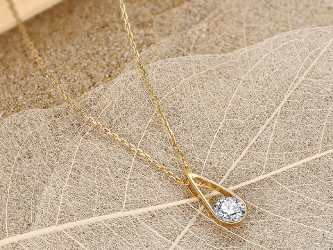 Half carat Women Classic Fashion Solitaire Pendant 3D-printmodel